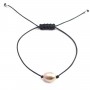 Bracelet Perle de culture d'eau douce mauve - Cordon réglable x 1pc