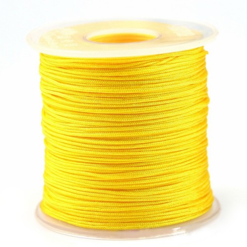 Fil polyester jaune 0.8 mm X100m