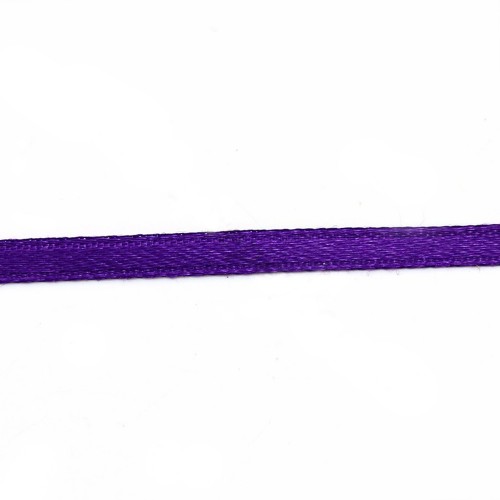Doppelseitiges Polyestergarn Satin violett 3mm x 5m