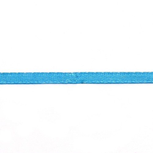 Fio de poliéster Cetim dupla face 3mm Azul claro x 5 m