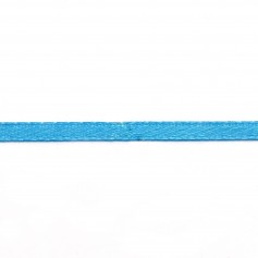 Fio de poliéster Cetim dupla face 3mm Azul claro x 5 m