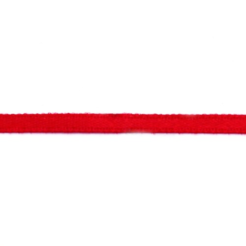 Filo di poliestere satinato rosso bifacciale 3 mm x 5 m