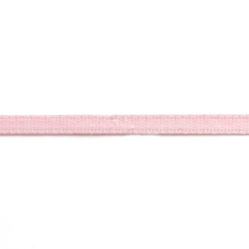 Hilo de poliéster rosa satinado de doble cara 3 mm x 5 m