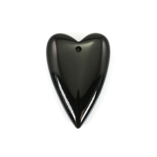 Pingente de coração de obsidiana 20x30mm x 1pc
