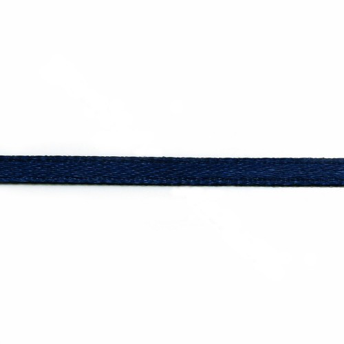 Fio de poliéster Dupla face de cetim 3mm Azul escuroX 5 m