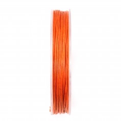 Orange waxed cotton cords 0.8mm x 20m