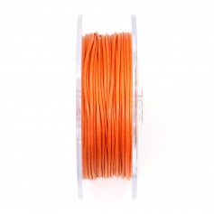 Cordón de algodón encerado naranja 1mm x 20m
