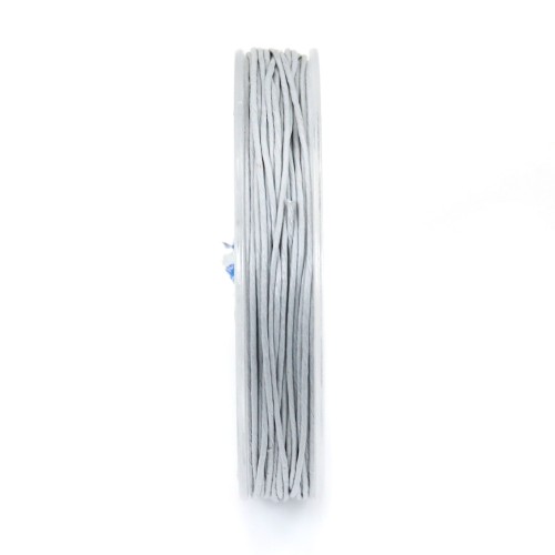 Grey waxed cotton cords 0.8mm x 20m