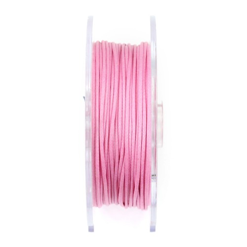 Pink waxed cotton cords 1.0mm x 20m