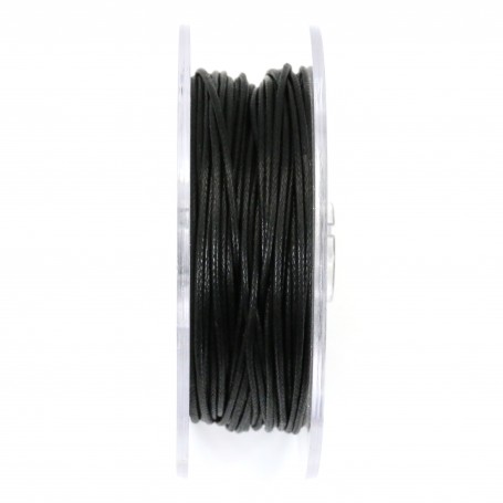 Noir waxed cotton cords 1.0mm x 20m