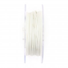 White waxed cotton cords 1.0mm x 20m