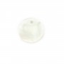 Sequin Nacre blanc ronde plate 8mm x 2pcs
