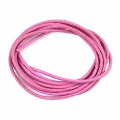 dark pink Leather cord rounded goatskin 1.3mm x 1m