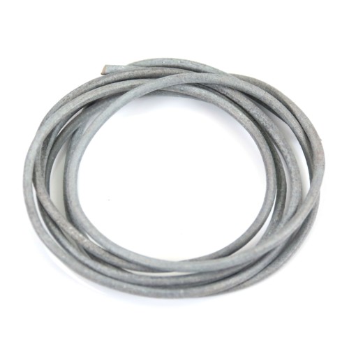 Leather cord rounded cowhide gray 2mm x 1m