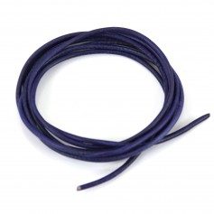 Purple kid leather ribbon 1.3mm x 1m