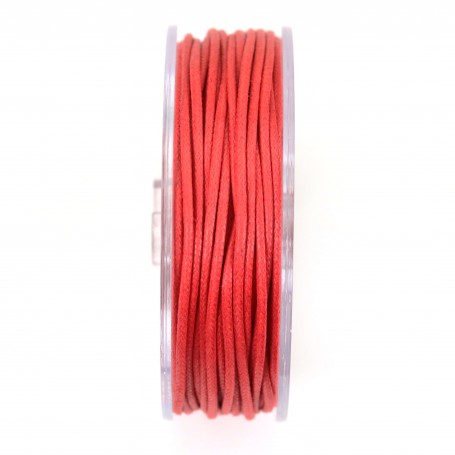 Red waxed cotton cords 1.5mm x 20m