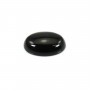 Cabochon d'obsidienne, de forme ovale, 13x18mm x 1pc