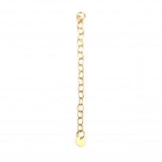 Gold Filled extension chain with round medallion 4mm x 1pc