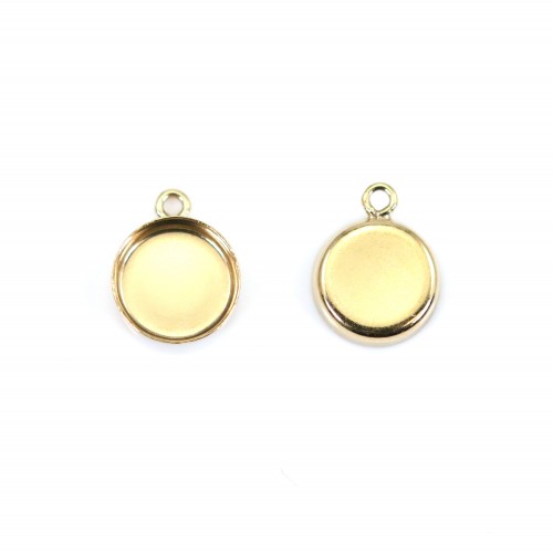 Gold Filled cabochon pendant 6mm x 1pc