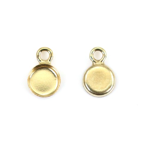 Gold Filled pendant set for round cabochon 3mm x 1pc
