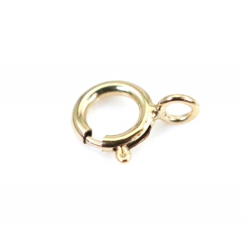 Fecho de mola com enchimento de ouro 5mm - anel fechado x 2pcs