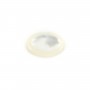 Cabochon ovale bianco di madreperla 4x6 mm x 2 pezzi