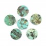 Round Flat African Turquoise Cabochon 8mm x 2pcs