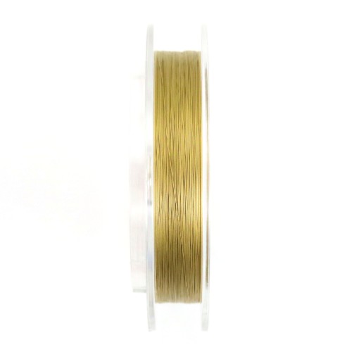 Cavo d'acciaio a 7 fili inguainato in nylon placcato oro 0,18 mm x 100 m