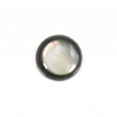 Round grey mother-of-pearl cabochon 4mm x 2pcs