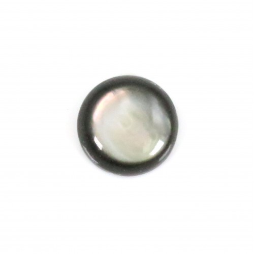 Round grey mother-of-pearl cabochon 3mm x 2pcs