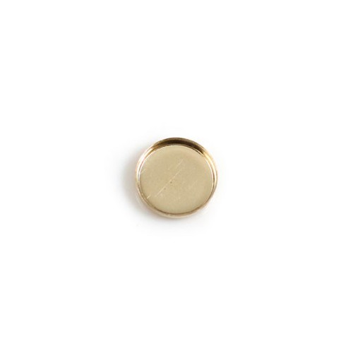 Incastonatura rotonda riempita d'oro per cabochon da 8 mm x 1 pz