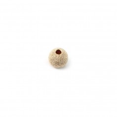 Perlina a sfera lucida riempita d'oro 6x1,5 mm x 2 pezzi