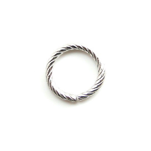 Anéis abertos em espiral prata 1,6x10mm x 100pcs