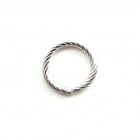 Spiral Jumprings open silver tone 10mm x 4pcs