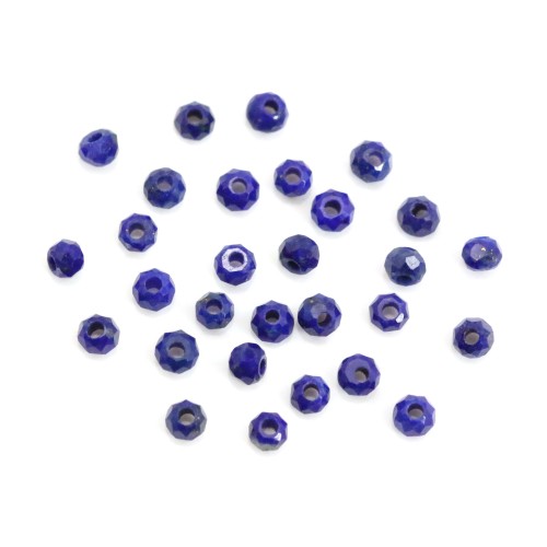 Lapis lazuli rondelle facette 2x2.5mm x 40cm