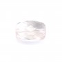 Rose quartz faceted rectangle 8x12mm x 1pc