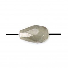 Labradorite, forma de gota facetada, tamanho 5x8mm x 2pcs