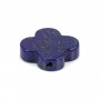 Lapis lazuli blue, in clover shaped, 18mm x 1pc