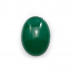Cabochão aventurino verde, qualidade A+, forma oval, 13x18mm x 1pc
