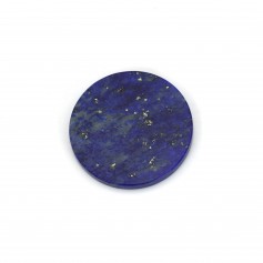 Cabochon lapis lazuli, rond plat 14mm x 1pc