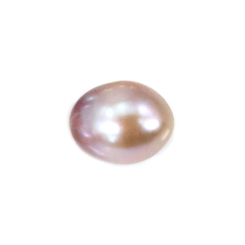 Perle de culture d'eau douce, semi-percée, mauve, poire, 7-7.5mm x 1pc