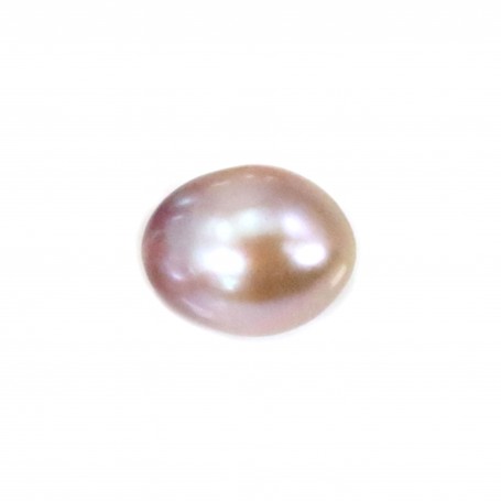 Freshwater cultured pearl half drilled purple, in pear shape, in size of 7-7.5mm x 1pc