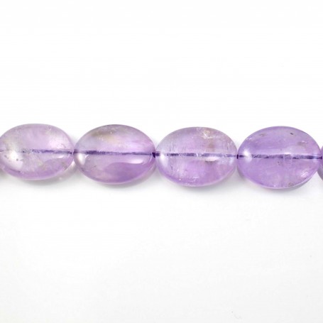 Clear amethyst sculpted round 6mm x 40cm