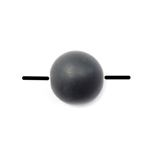 Agata nera opaca rotonda 4 mm x 20 pezzi