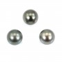 Perle de culture de Tahiti, ronde, 12.5-13mm, qualité A x 1pc