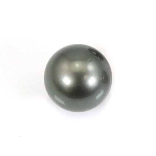 Perle de culture de Tahiti, ronde, 12.5-13mm, qualité A x 1pc