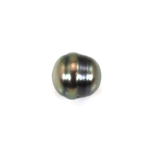 Perla cultivada de Tahití, barroca con aro, 9-10mm, calidad D x 1ud