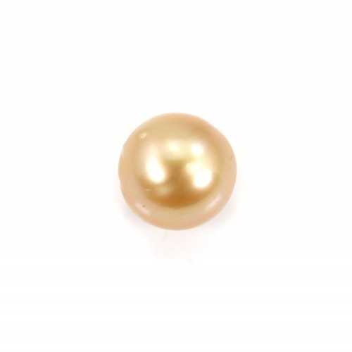 South Sea Pearl, gold, round, 10-10.5mm x 1pc