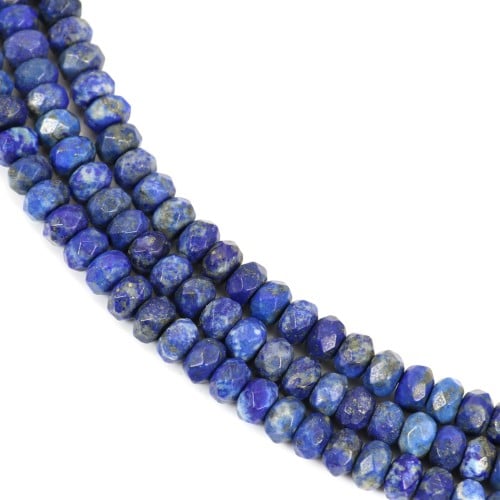 Lapis lazuli faceted rondelle 5x7mm x 40cm 