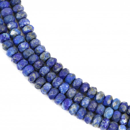 Lapis lazuli faceted rondelle 5x7mm x 40cm 